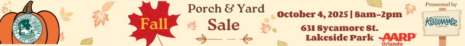 Don't miss Celebration's Fall Porch & Yard Sale on October 4th